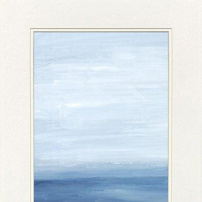 Set Of Two Beach Landscape Distressed White Framed Wall Art HomeRoots