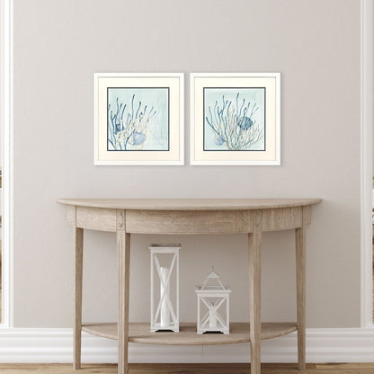 Set Of Two Under the Sea Coral White Framed Wall Art HomeRoots