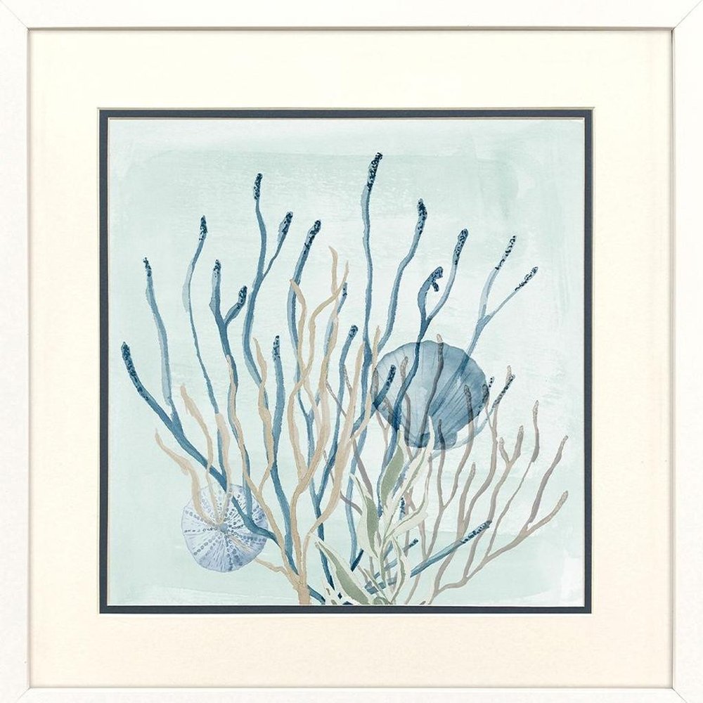 Set Of Two Under the Sea Coral White Framed Wall Art HomeRoots