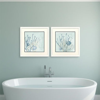 Set Of Two Under the Sea Coral White Framed Wall Art HomeRoots