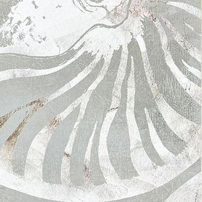 Set Of Two Nautilus Shell Distressed White Framed Wall Art HomeRoots