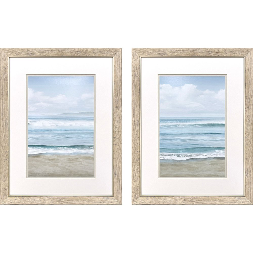 Set Of Two Timeless Waves Brown Framed Wall Art HomeRoots