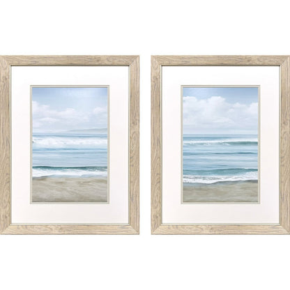 Set Of Two Timeless Waves Brown Framed Wall Art HomeRoots
