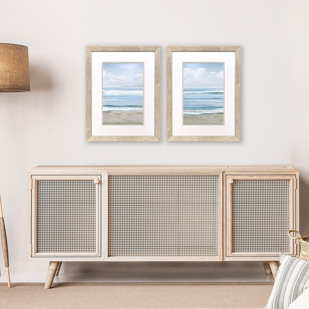 Set Of Two Timeless Waves Brown Framed Wall Art HomeRoots