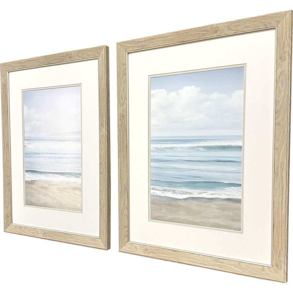 Set Of Two Timeless Waves Brown Framed Wall Art HomeRoots