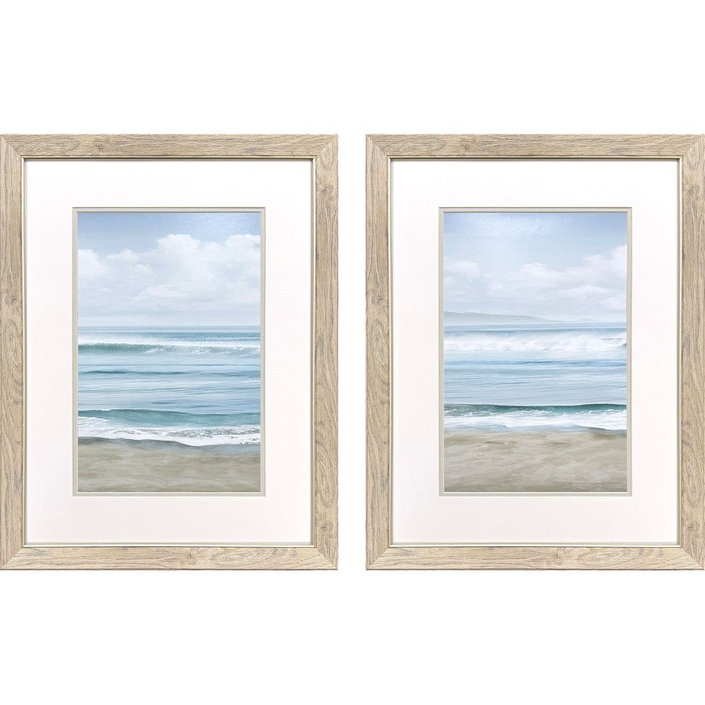 Set Of Two Timeless Waves Brown Framed Wall Art HomeRoots