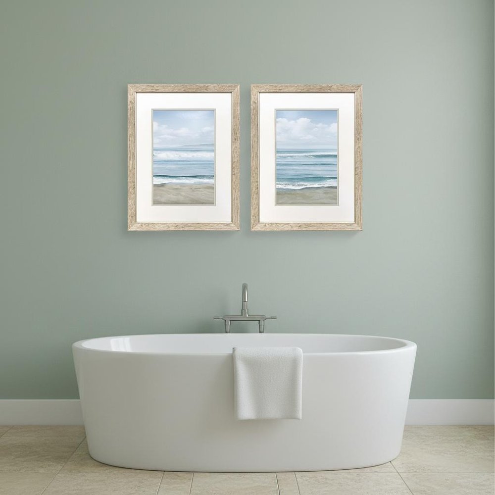 Set Of Two Timeless Waves Brown Framed Wall Art HomeRoots