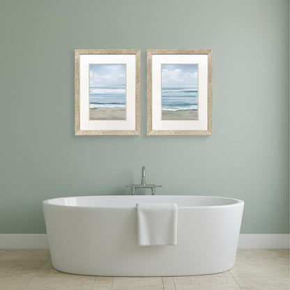 Set Of Two Timeless Waves Brown Framed Wall Art HomeRoots