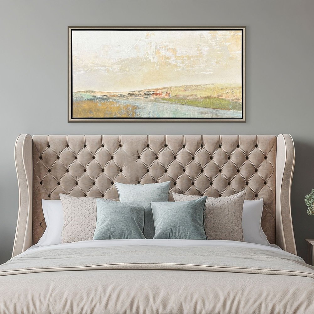 Long Lines Silver Floater Frame Wall Art HomeRoots