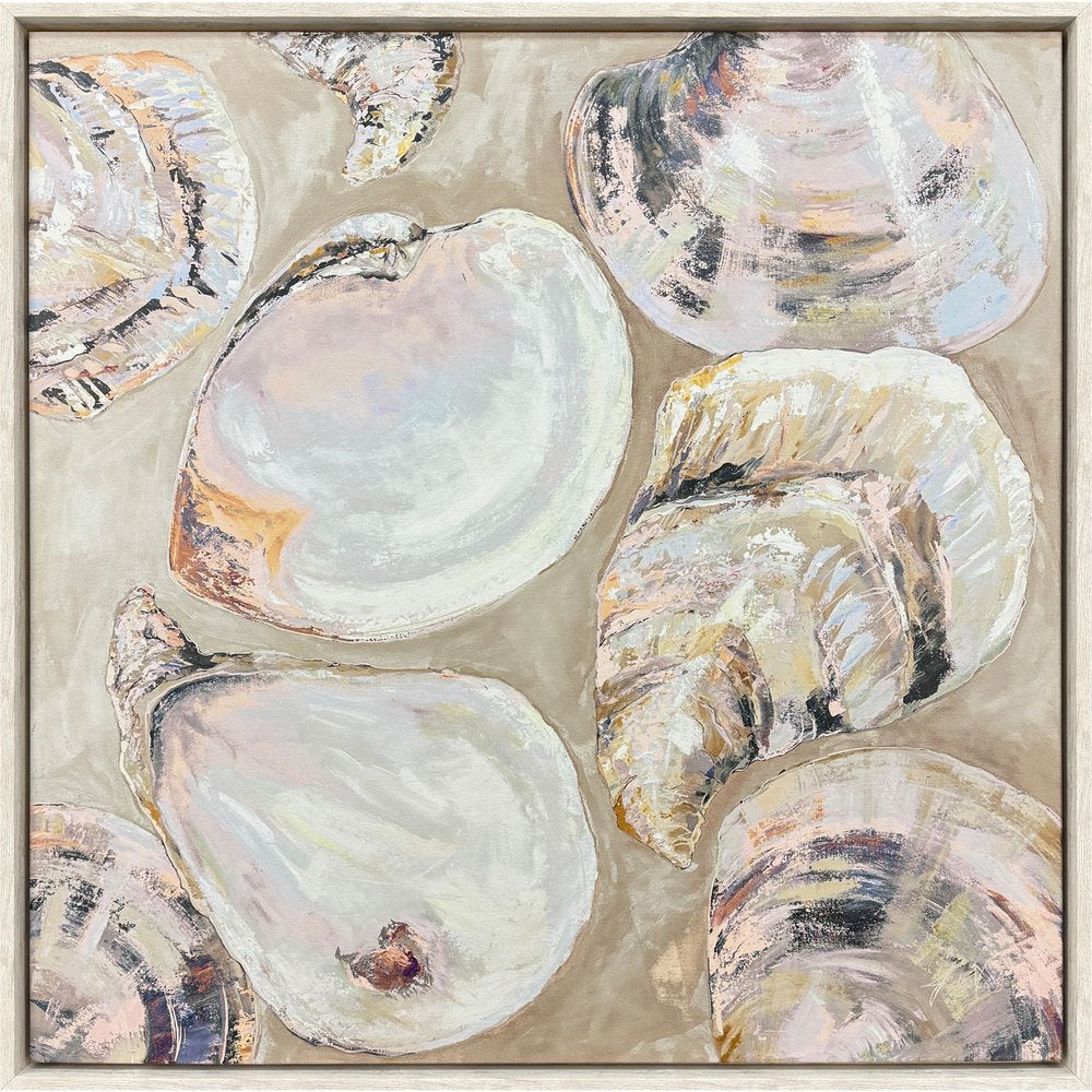 Summer Party Pink Distressed White Floater Frame Wall Art HomeRoots