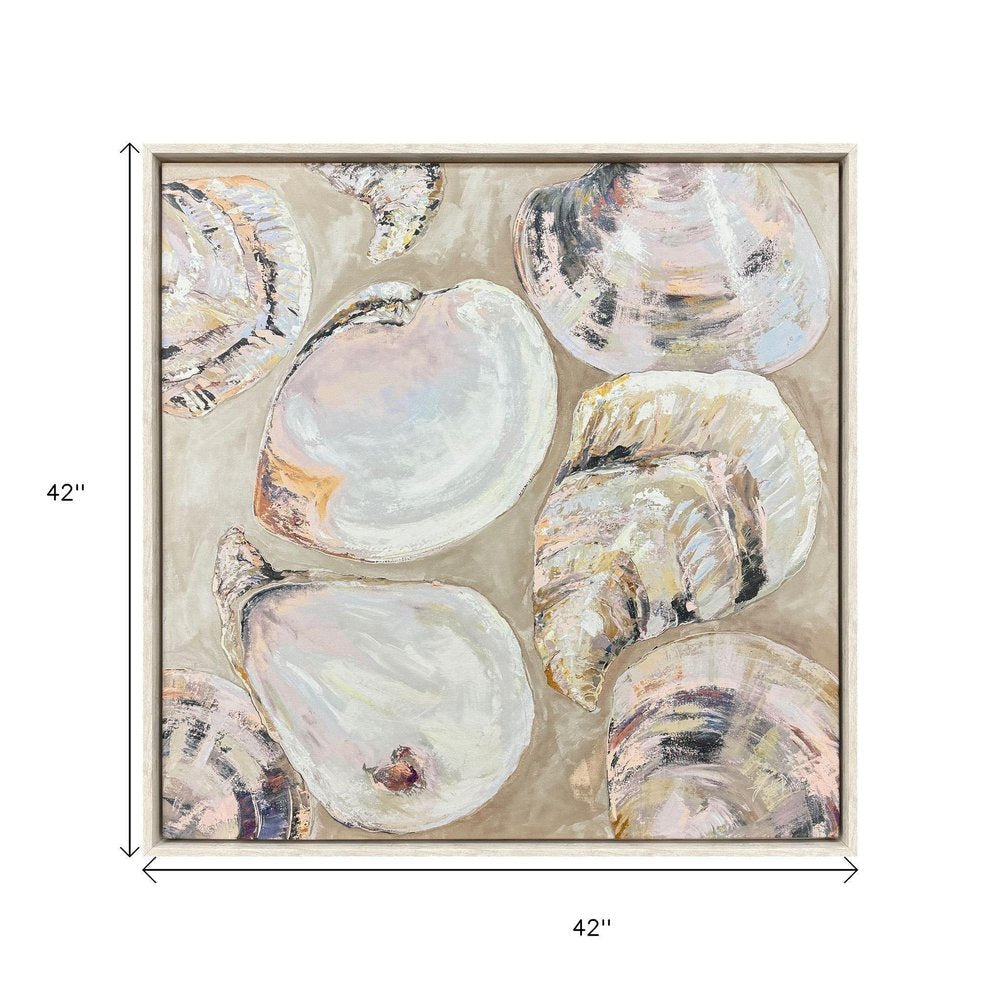 Summer Party Pink Distressed White Floater Frame Wall Art HomeRoots