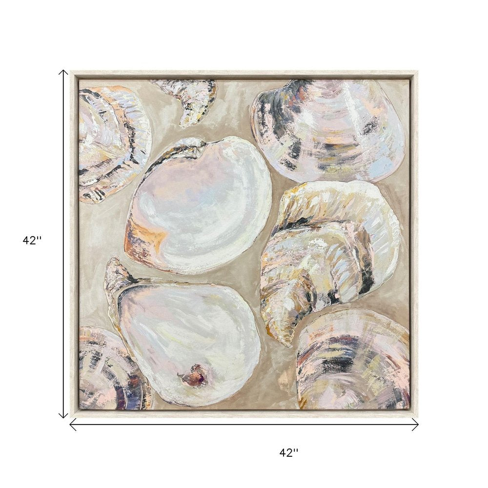 Summer Party Pink Distressed White Floater Frame Wall Art HomeRoots