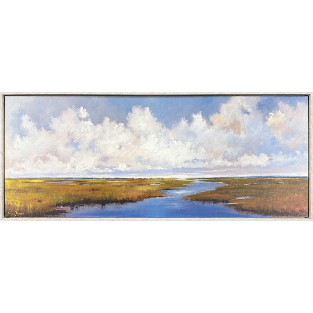 Departing II Distressed White Floater Frame Wall Art HomeRoots