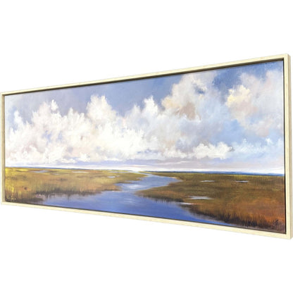 Departing II Distressed White Floater Frame Wall Art HomeRoots