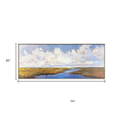 Departing II Distressed White Floater Frame Wall Art HomeRoots