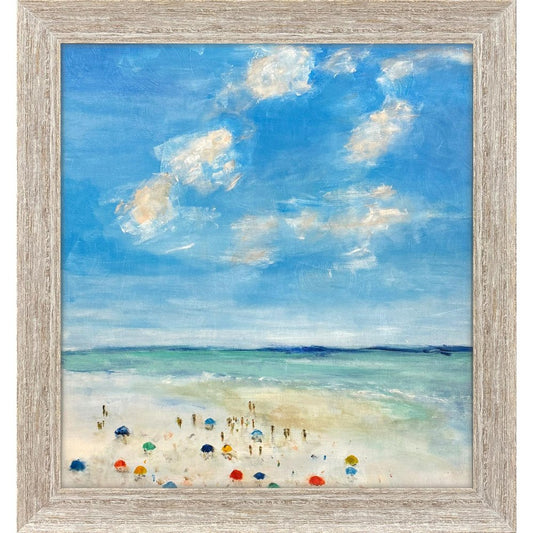 Finding Summer Distressed White Framed Wall Art HomeRoots