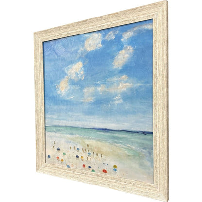 Finding Summer Distressed White Framed Wall Art HomeRoots