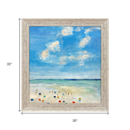 Finding Summer Distressed White Framed Wall Art HomeRoots
