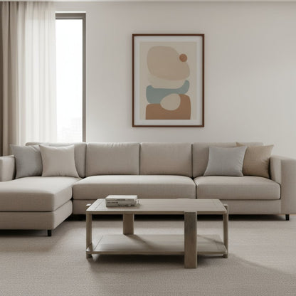 45" Natural Solid Wood Distressed Coffee Table With Shelf HomeRoots