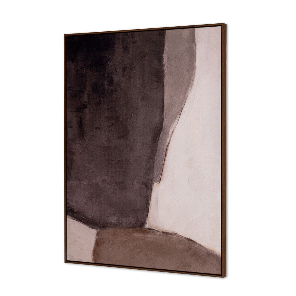 Resonance Hand Painted Brown Floater Frame Wall Art HomeRoots