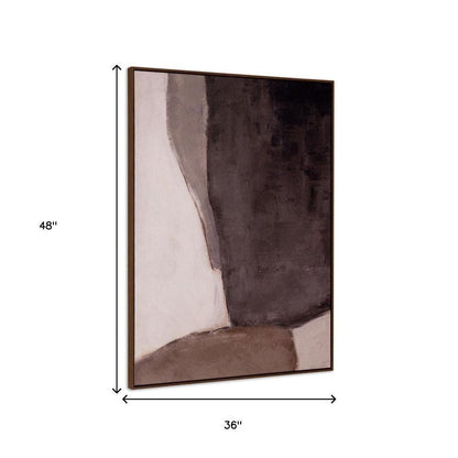 Resonance Hand Painted Brown Floater Frame Wall Art HomeRoots