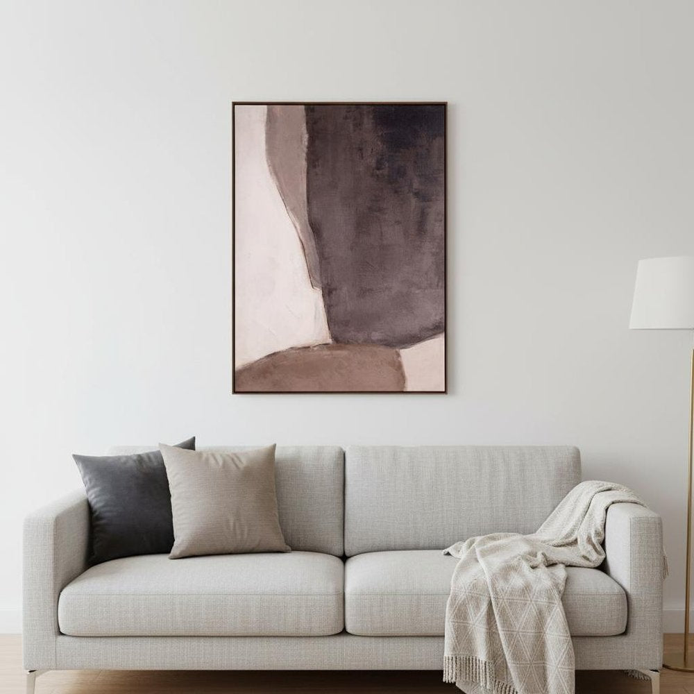 Resonance Hand Painted Brown Floater Frame Wall Art HomeRoots