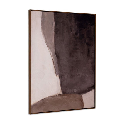 Resonance Hand Painted Brown Floater Frame Wall Art HomeRoots