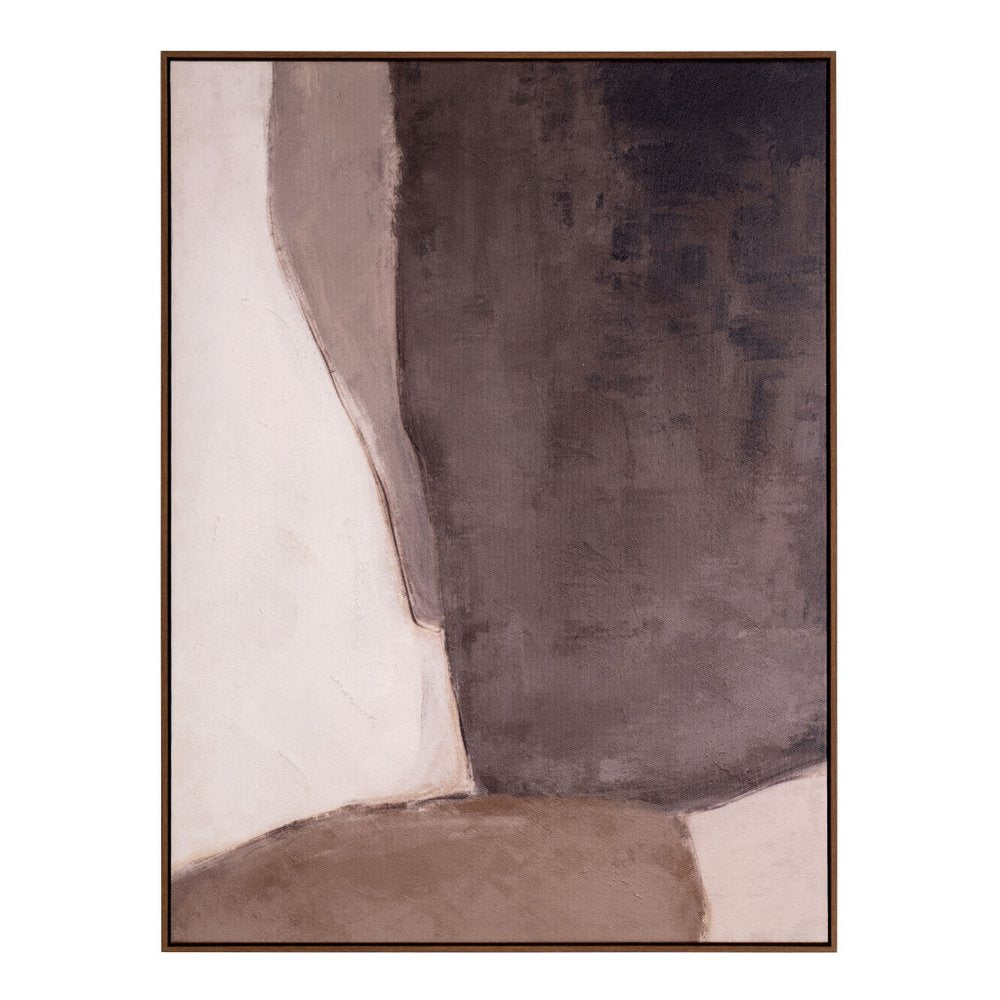 Resonance Hand Painted Brown Floater Frame Wall Art HomeRoots