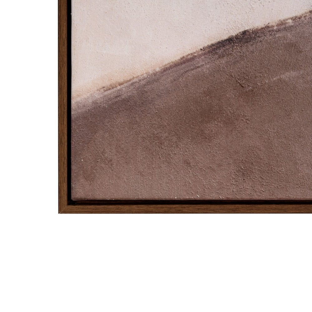 Resonance Hand Painted Brown Floater Frame Wall Art HomeRoots