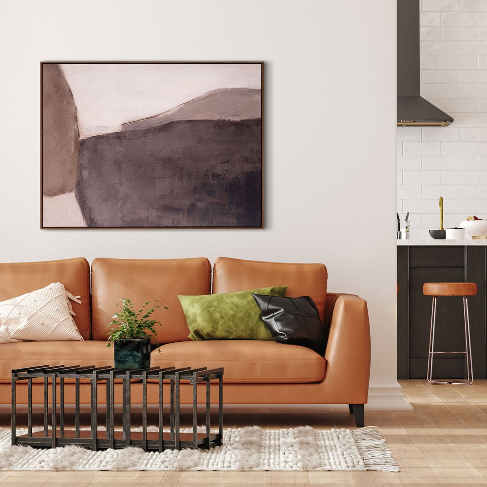 Resonance Hand Painted Brown Floater Frame Wall Art HomeRoots
