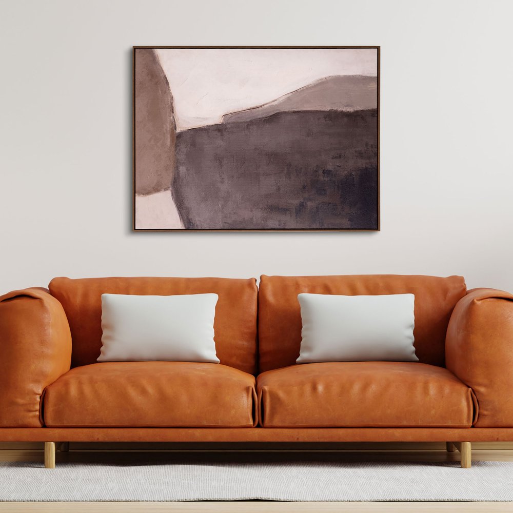 Resonance Hand Painted Brown Floater Frame Wall Art HomeRoots