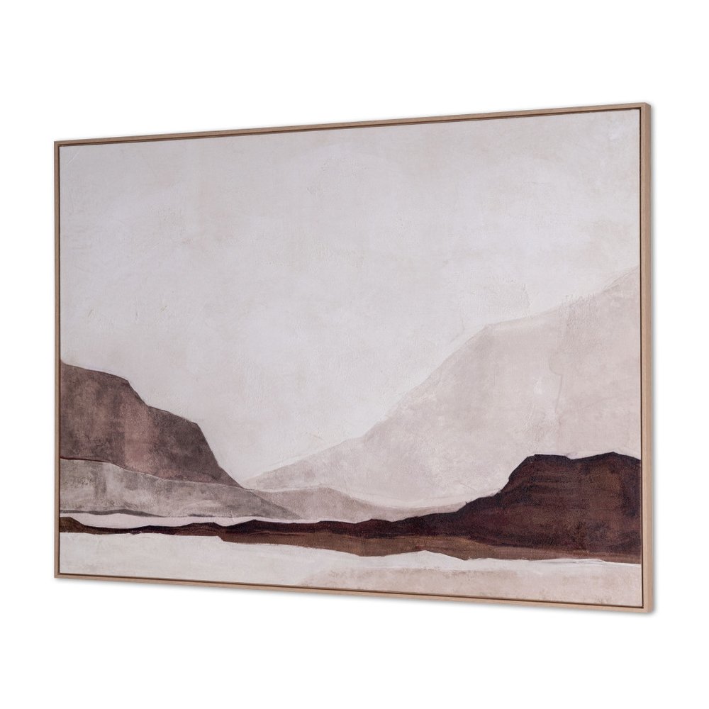 Baffin Hand Painted Brown Floater Frame Wall Art HomeRoots