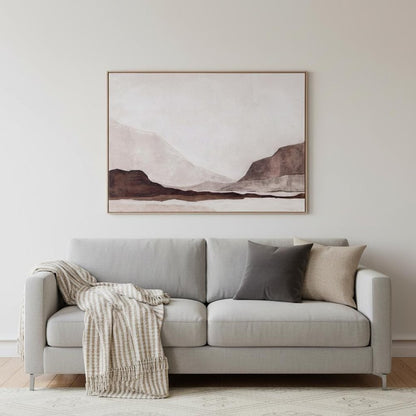 Baffin Hand Painted Brown Floater Frame Wall Art HomeRoots