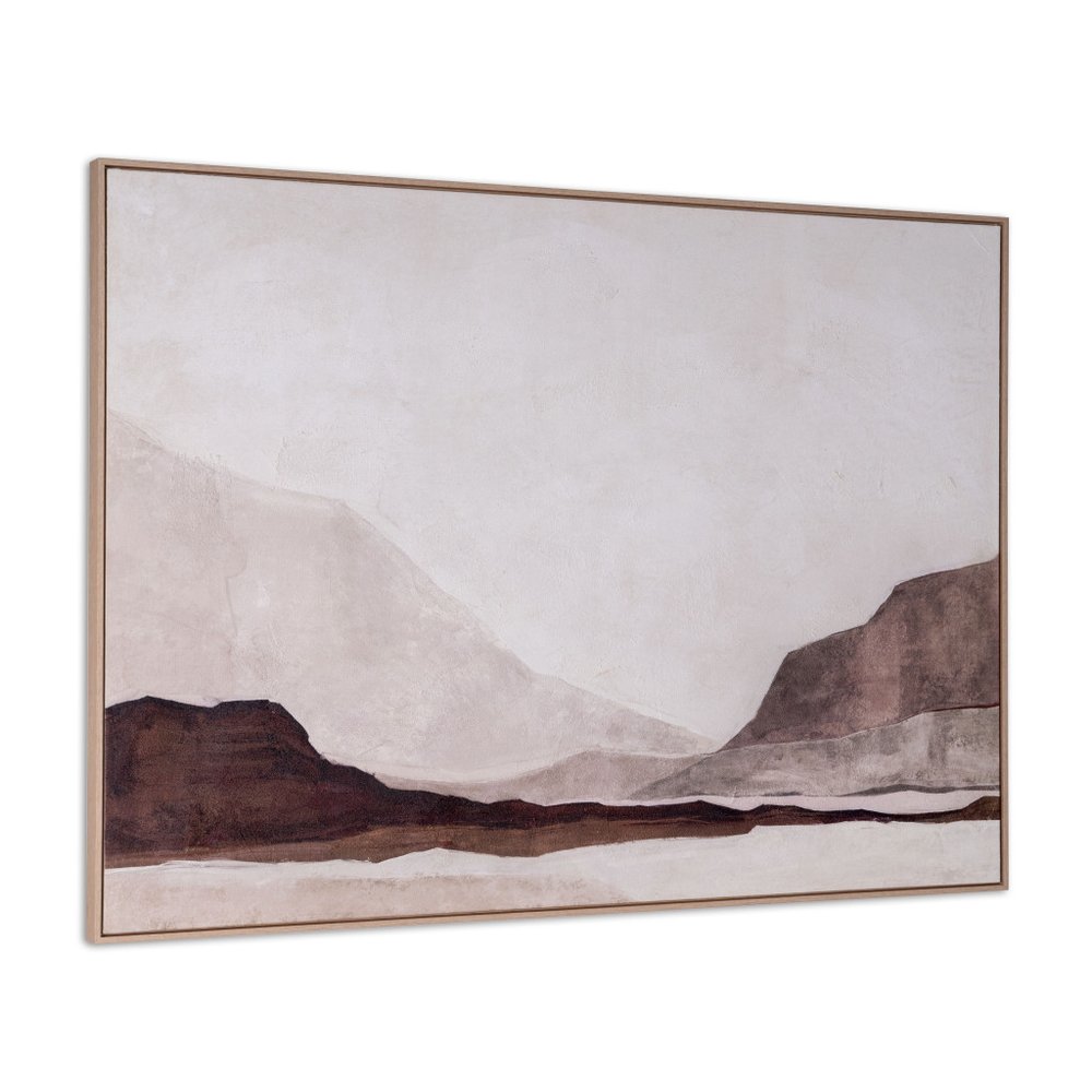 Baffin Hand Painted Brown Floater Frame Wall Art HomeRoots