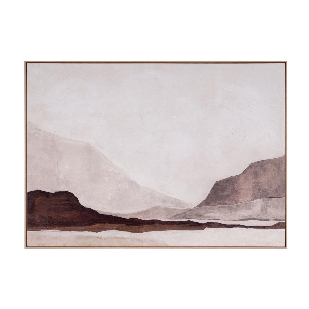 Baffin Hand Painted Brown Floater Frame Wall Art HomeRoots