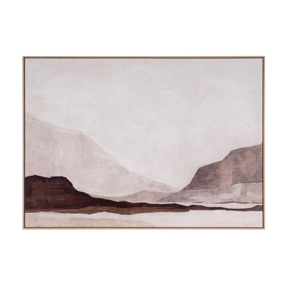 Baffin Hand Painted Brown Floater Frame Wall Art HomeRoots