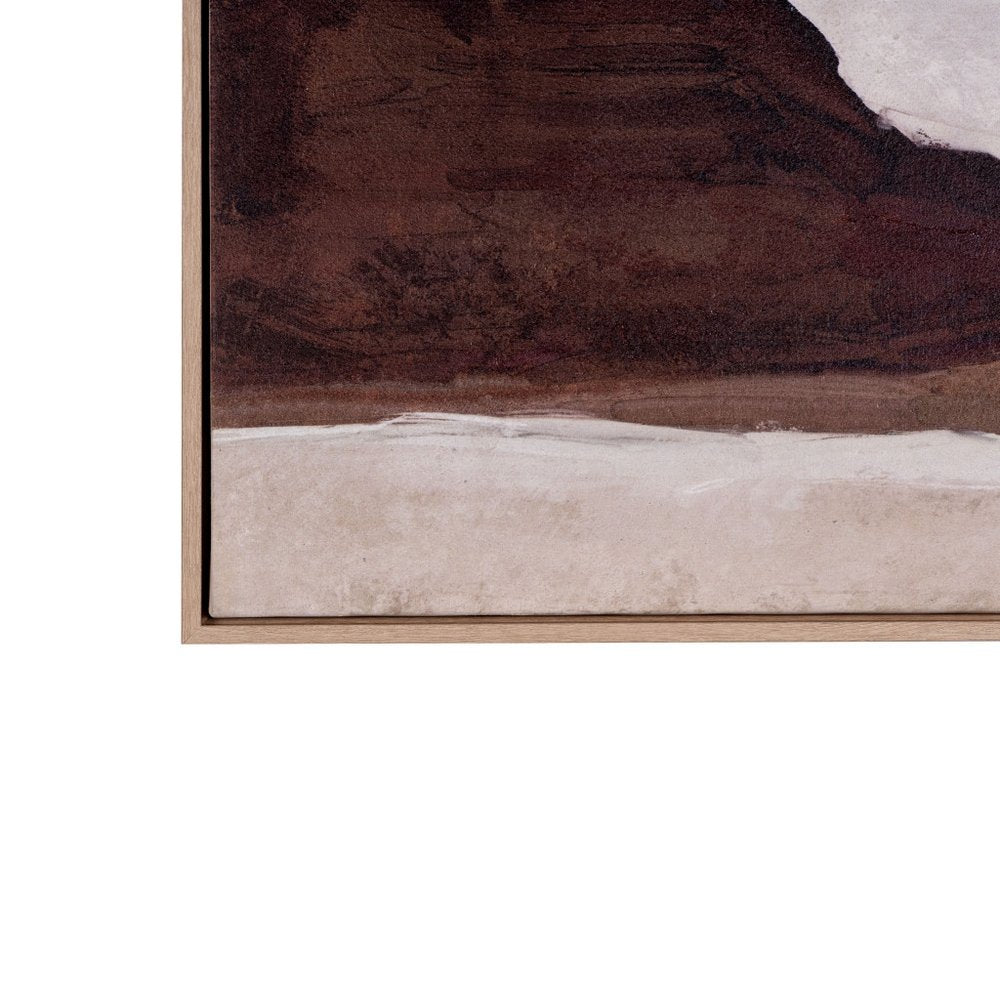 Baffin Hand Painted Brown Floater Frame Wall Art HomeRoots