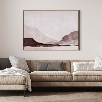 Baffin Hand Painted Brown Floater Frame Wall Art HomeRoots