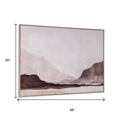 Baffin Hand Painted Brown Floater Frame Wall Art HomeRoots