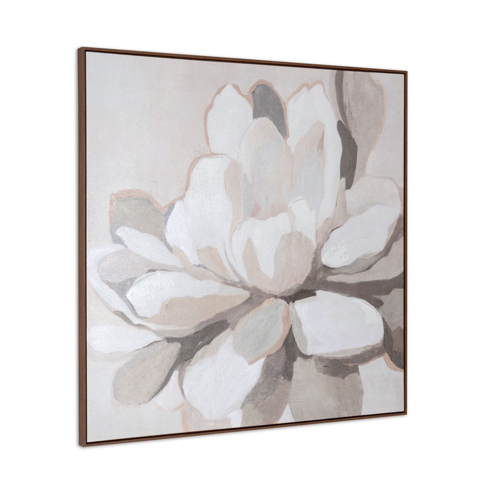 Maycomb Blume Hand Painted Brown Floater Frame Wall Art HomeRoots