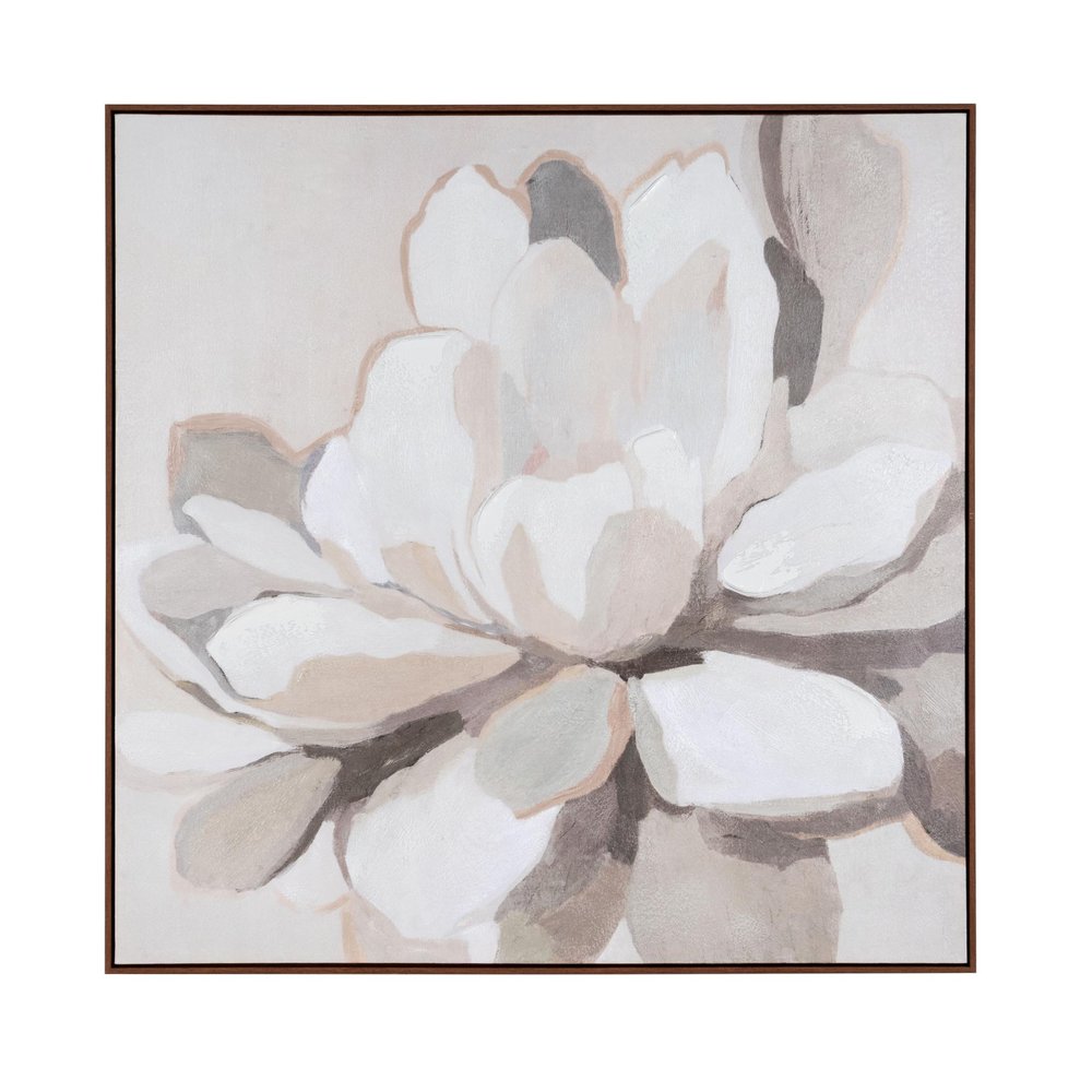 Maycomb Blume Hand Painted Brown Floater Frame Wall Art HomeRoots