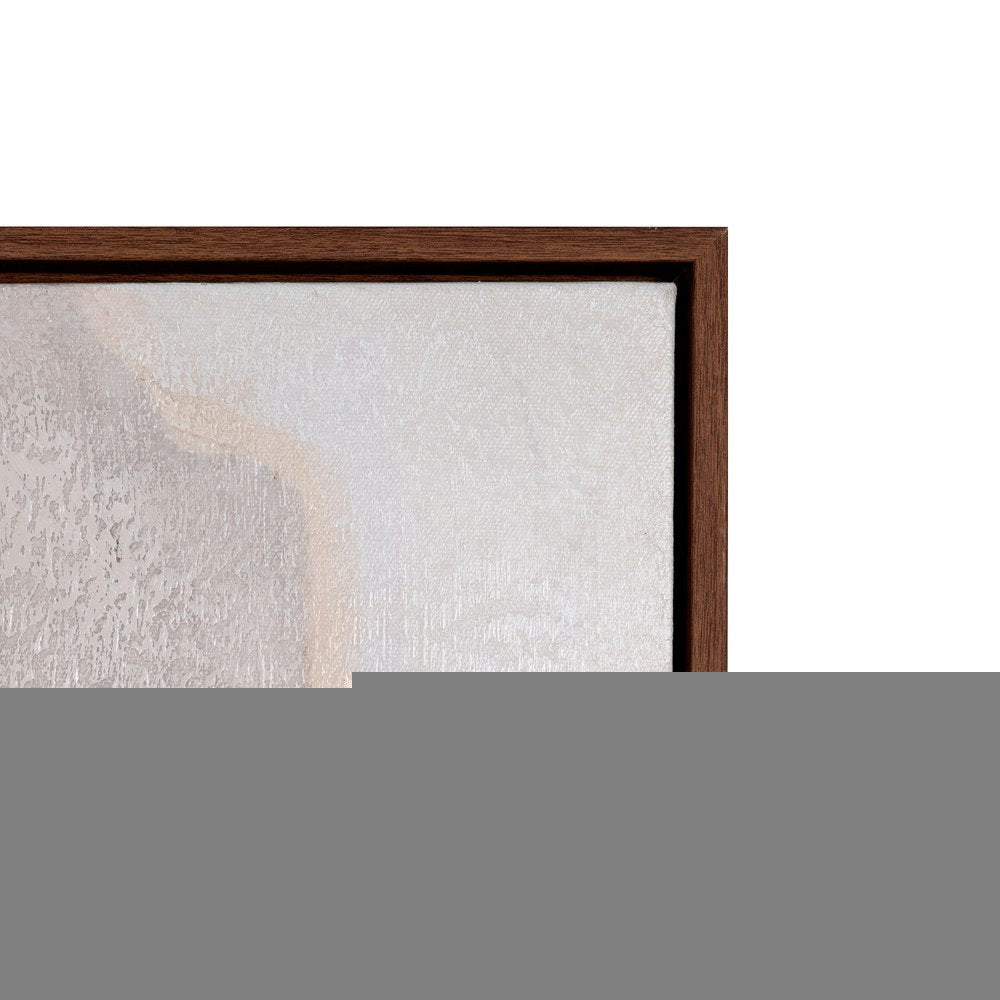 Maycomb Blume Hand Painted Brown Floater Frame Wall Art HomeRoots