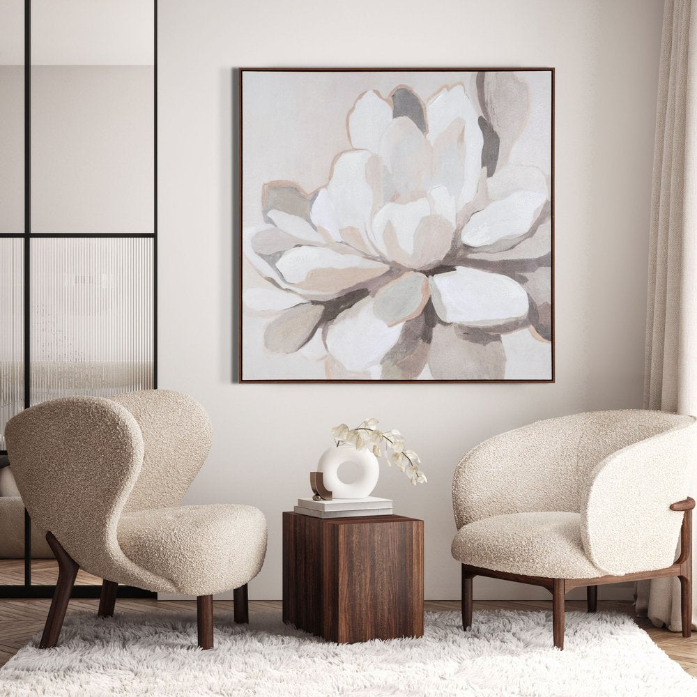 Maycomb Blume Hand Painted Brown Floater Frame Wall Art HomeRoots
