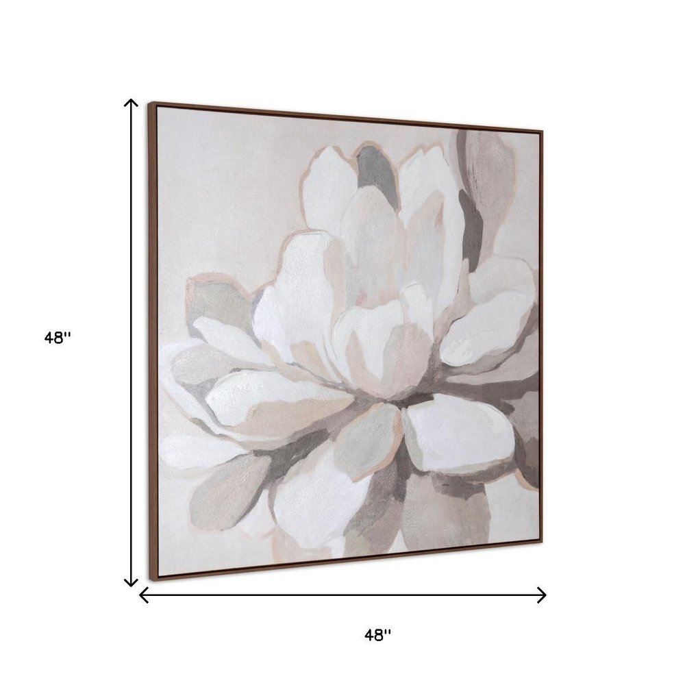 Maycomb Blume Hand Painted Brown Floater Frame Wall Art HomeRoots