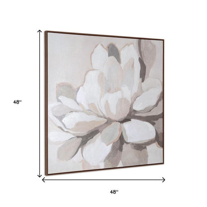 Maycomb Blume Hand Painted Brown Floater Frame Wall Art HomeRoots