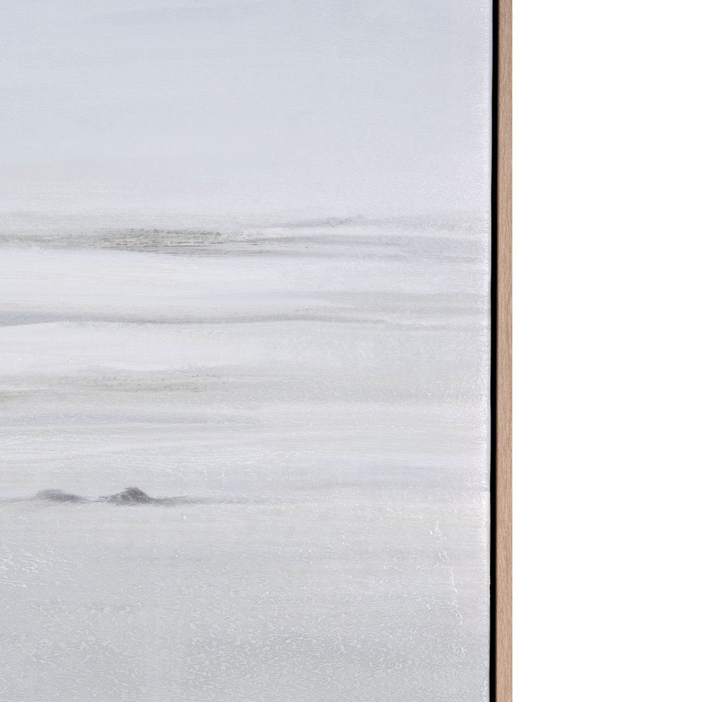 Oceana Bay Hand Painted Brown Floater Frame Wall Art HomeRoots