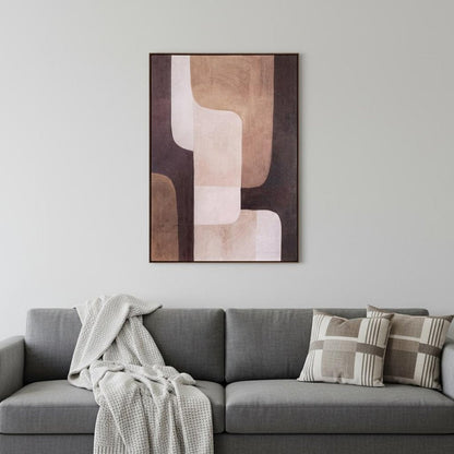 Moderato Hand Painted Brown Floater Frame Wall Art HomeRoots