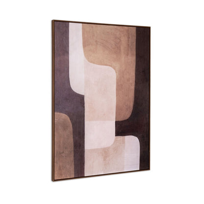 Moderato Hand Painted Brown Floater Frame Wall Art HomeRoots