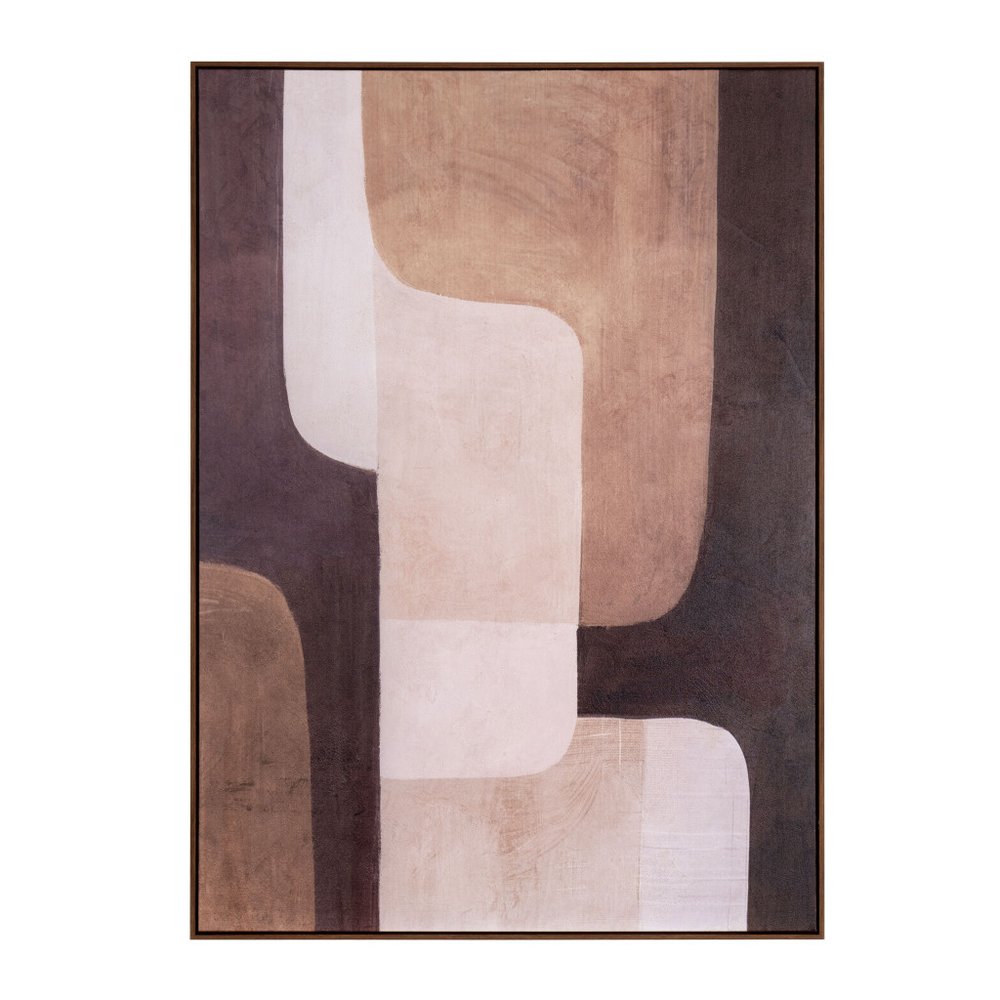 Moderato Hand Painted Brown Floater Frame Wall Art HomeRoots