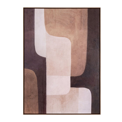Moderato Hand Painted Brown Floater Frame Wall Art HomeRoots